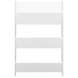 Berkfield Modern Wall Shoe Cabinet White 60X18X90 Cm Engineered Wood - thumbnail 4