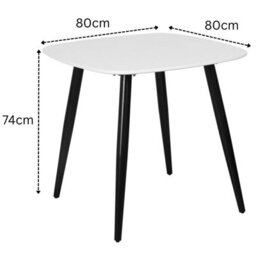 Core Products Aspen White 80Cm Square Table And 4 Carnaby Sage Green Moulded Plastic Chairs - thumbnail 3