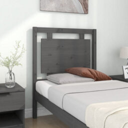 Berkfield Bed Headboard Grey 80.5X4X100 Cm Solid Pine Wood - thumbnail 3