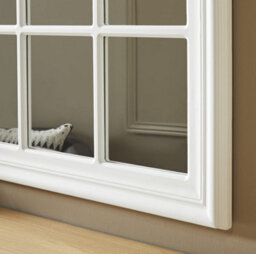 The Online Mirror Shop Wall Mirror Cambridge Wall Mounted Window Style Rectangular Shape With White Frame- H 120Cm X W 80Cm - thumbnail 2