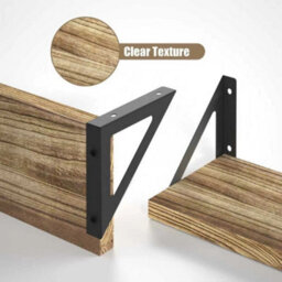 4Pcs Wooden Floating Wall Shelves 45Cm Wall Mounted Storage - thumbnail 3