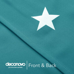 Deconovo Super Soft Thermal Insulated Silver Star Printed Eyelet Blackout Curtains For Bedroom W46 X L90 Inch Turquoise 2 Panels - thumbnail 8
