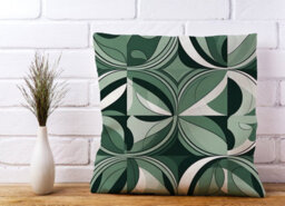 Warren Reed Designer Geometric Green Black Cushions 45Cm X 45Cm - thumbnail 2