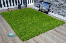 Smart Living Shaggy Soft Thick Area Rug, Living Room Carpet, Kitchen Floor, Bedroom Soft Rugs 60Cm X 110Cm - Green - thumbnail 1