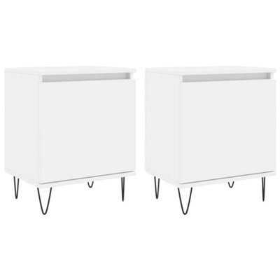 Berkfield Elegant Bedside Cabinets 2 Pcs White 40X30X50 Cm Engineered Wood - image 1