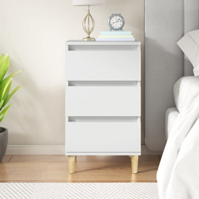 Berkfield Bedside Cabinet White 40X35X70 Cm Engineered Wood - image 1