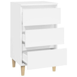 Berkfield Bedside Cabinet White 40X35X70 Cm Engineered Wood - thumbnail 7
