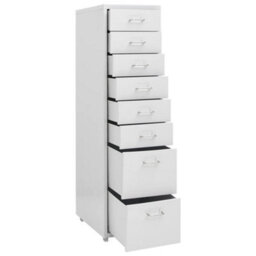 Vidaxl Mobile File Cabinet Grey 28X41X109 Cm Metal - thumbnail 5