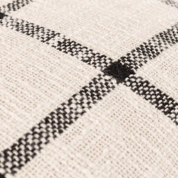 Yard Beni Check Fringed Polyester Filled Cushion, Natural/blue, 45 X 45Cm - thumbnail 5