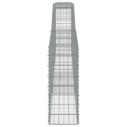 Berkfield Arched Gabion Baskets 4 Pcs 400X30X80/100 Cm Galvanised Iron - thumbnail 5