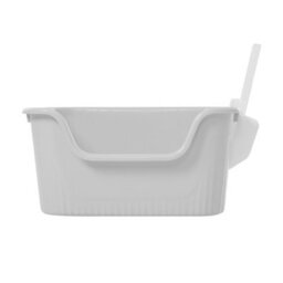 Thehotsale Grey Open Top Cat Litter Box With Scoop 45Cm(W) X 38Cm(D) X 22Cm(H) - thumbnail 3