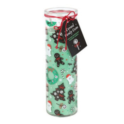 Something Different Merry Creepmas Cursed Candy Cane Tube Candle Light Green (One Size)