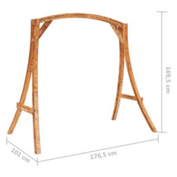 Walplus Swing Frame Solid Bent Wood With Teak Finish - thumbnail 5