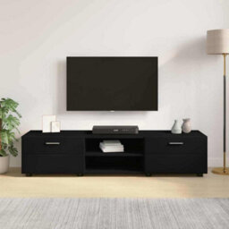 Walplus Tv Cabinet With Drawer Black 150 X 39 X 30 Cm Engineered Wood - thumbnail 4