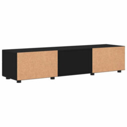 Walplus Tv Cabinet With Drawer Black 150 X 39 X 30 Cm Engineered Wood - thumbnail 9