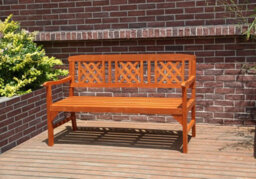 Birchtree Garden Bench Outdoor 3 Seat Chair Wood Spruce Patio Park Wgb01 Natural - thumbnail 2