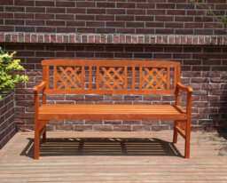 Birchtree Garden Bench Outdoor 3 Seat Chair Wood Spruce Patio Park Wgb01 Natural - thumbnail 3