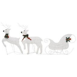 Walplus Reindeer & Sleigh Christmas Decoration 140 Leds Outdoor White - thumbnail 5