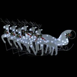 Walplus Reindeer & Sleigh Christmas Decoration 140 Leds Outdoor White - thumbnail 2