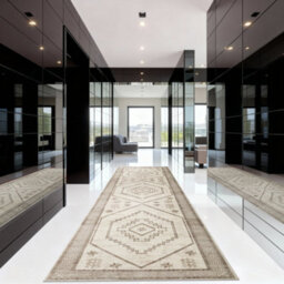 Bedlooms Radiant Cashmere Rug 80X300Cm, Geometric Rug, Anti Slip, Stain Resistant, Entryways Runner Rug - thumbnail 7
