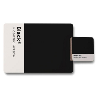 Benjamin Tate Design Black Placemat And Coaster Set With Wood Bottom And Designer Artwork Limited Edition - image 1