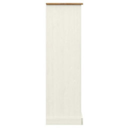 Berkfield Bookcase Vigo White 90X35X114.5 Cm Solid Wood Pine - thumbnail 6
