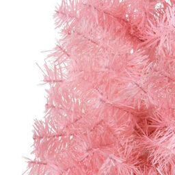 Berkfield Slim Artificial Half Christmas Tree With Stand Pink 120 Cm - thumbnail 7