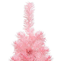 Berkfield Slim Artificial Half Christmas Tree With Stand Pink 120 Cm - thumbnail 6
