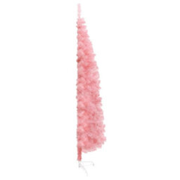 Berkfield Slim Artificial Half Christmas Tree With Stand Pink 120 Cm - thumbnail 5