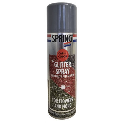 Silver Pf Glitter Spray Christmas Decoration