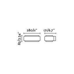 Luminosa Lighting Luminosa Sticker Led Outdoor Wall Light White, Dark Grey Ip65 - thumbnail 3