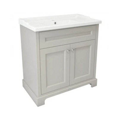 Oem Rak Washington Floorstanding Traditional Vanity Unit 800mm Greige (Unit Only) - image 1