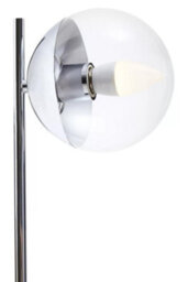 Orsina Contemporary Small Silver Finish Metal Table Lamp, Sturdy Desk Lamp, Versatile Modern Lamp On A Table - thumbnail 1