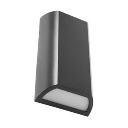 CGC Lighting Cgc Dark Grey Up Down Led Wall Light Rectangular Outdoor Garden Polycarbonate 4000K Natural White Outside Door Patio Lamp - thumbnail 5