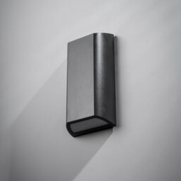 CGC Lighting Cgc Dark Grey Up Down Led Wall Light Rectangular Outdoor Garden Polycarbonate 4000K Natural White Outside Door Patio Lamp - thumbnail 4