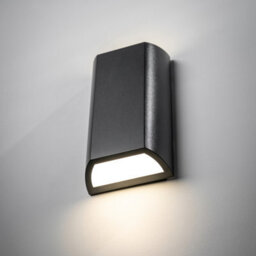 CGC Lighting Cgc Dark Grey Up Down Led Wall Light Rectangular Outdoor Garden Polycarbonate 4000K Natural White Outside Door Patio Lamp - thumbnail 3