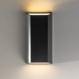 CGC Lighting Cgc Dark Grey Up Down Led Wall Light Rectangular Outdoor Garden Polycarbonate 4000K Natural White Outside Door Patio Lamp