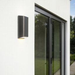 CGC Lighting Cgc Dark Grey Up Down Led Wall Light Rectangular Outdoor Garden Polycarbonate 4000K Natural White Outside Door Patio Lamp - thumbnail 8