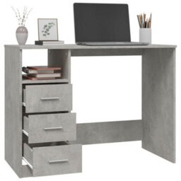 Walplus Desk With Drawers Concrete Grey 102X50X76 Cm Engineered Wood - thumbnail 5