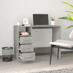 Walplus Desk With Drawers Concrete Grey 102X50X76 Cm Engineered Wood - thumbnail 3