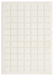 Aya Living Room Area Rugs - Embossed Cubed Design Cream 120Cm X 170Cm - thumbnail 2