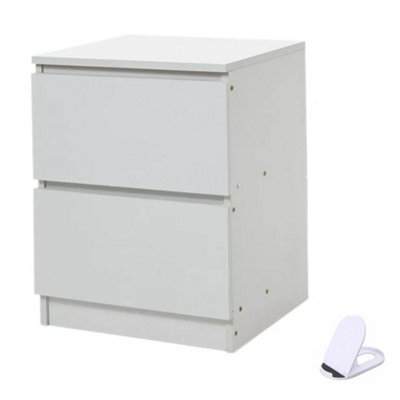 Modern Bedside Table Drawers Cabinet Bedroom Furniture Storage Nightstand Shelf - image 1
