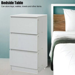 Modern Bedside Table Drawers Cabinet Bedroom Furniture Storage Nightstand Shelf - thumbnail 5