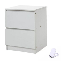 Modern Bedside Table Drawers Cabinet Bedroom Furniture Storage Nightstand Shelf - thumbnail 1