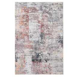 Loomed Neutral Multicolour Distressed Abstract Anti Slip Washable Rug 240X330Cm - thumbnail 1