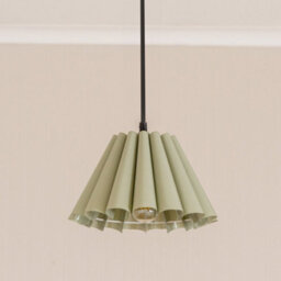 Valuelights Lauren Sage Green Fabric Pleated Scallop Edge Tapered Ceiling Floor Table Lamp Shade (D)25Cm - thumbnail 1