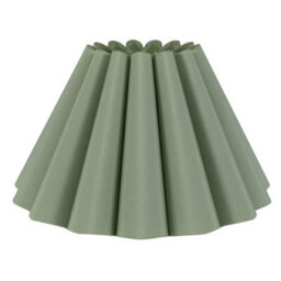 Valuelights Lauren Sage Green Fabric Pleated Scallop Edge Tapered Ceiling Floor Table Lamp Shade (D)25Cm - thumbnail 3