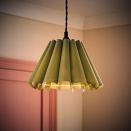 Valuelights Lauren Sage Green Fabric Pleated Scallop Edge Tapered Ceiling Floor Table Lamp Shade (D)25Cm - thumbnail 5