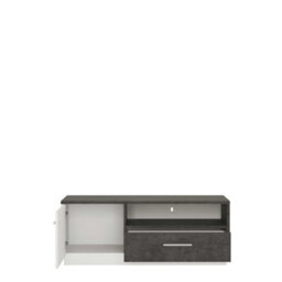 Wyld Haus Nantes Grey And White Tv Cabinet 1 Door 1 Drawer - thumbnail 4
