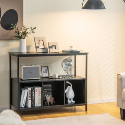 Costway 3-Tier Wooden Buffet Sideboard Modern Pantry Storage Cabinet With 3 Compartments - thumbnail 4